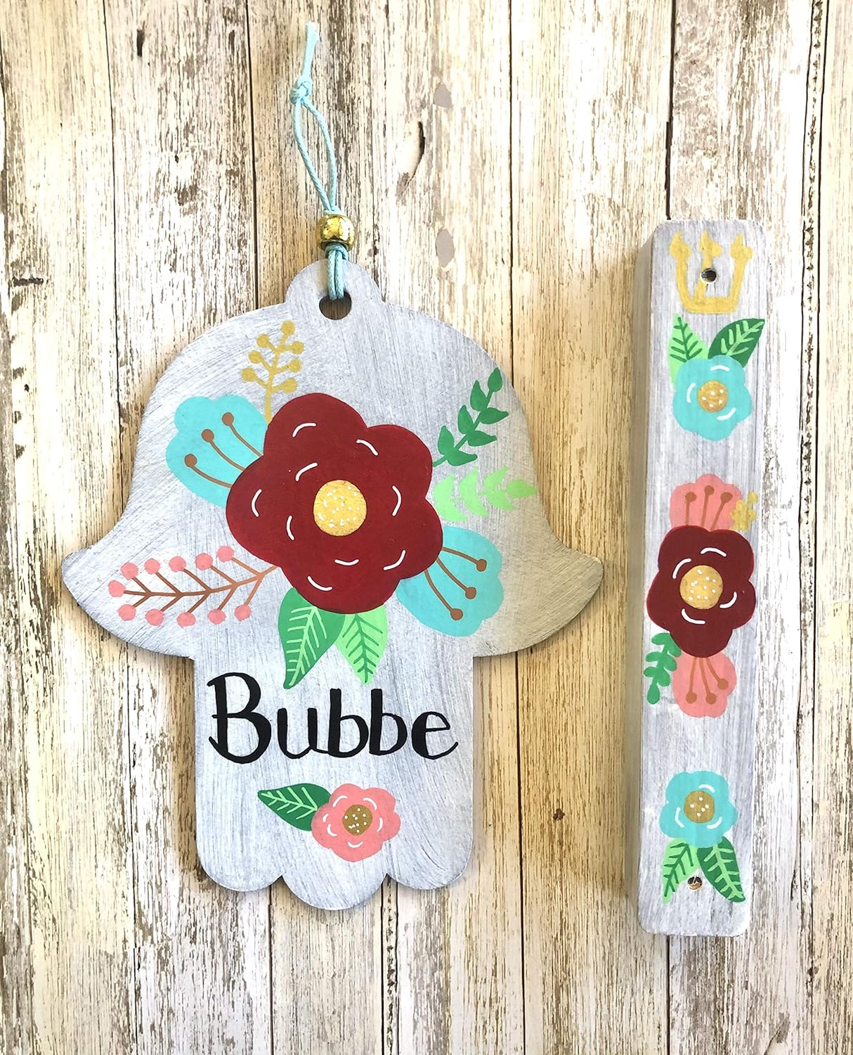 Lea Joelle Hamsa Mezuzah Set for Family