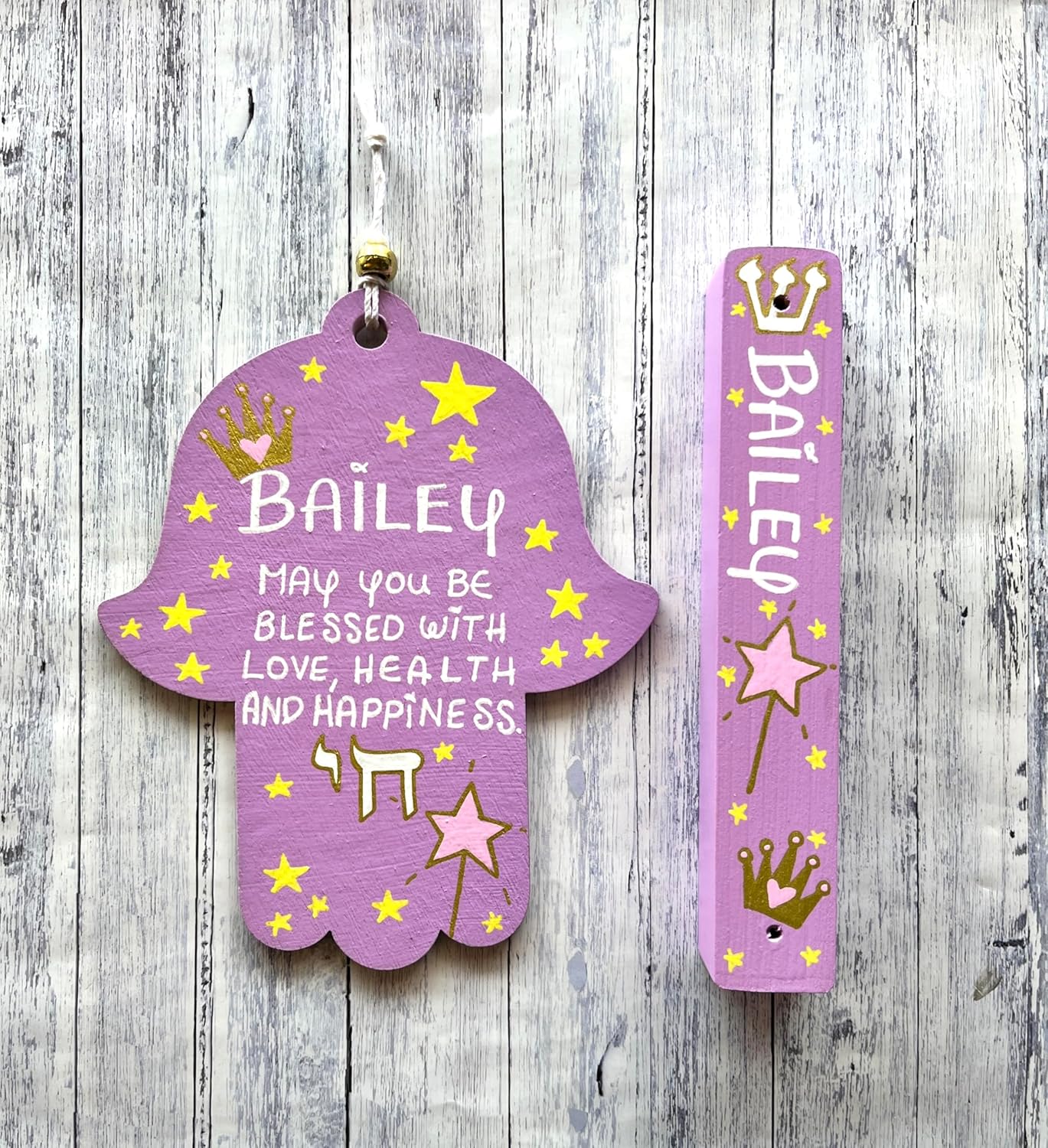Lea Joelle Hamsa Mezuzah Personalized Gift