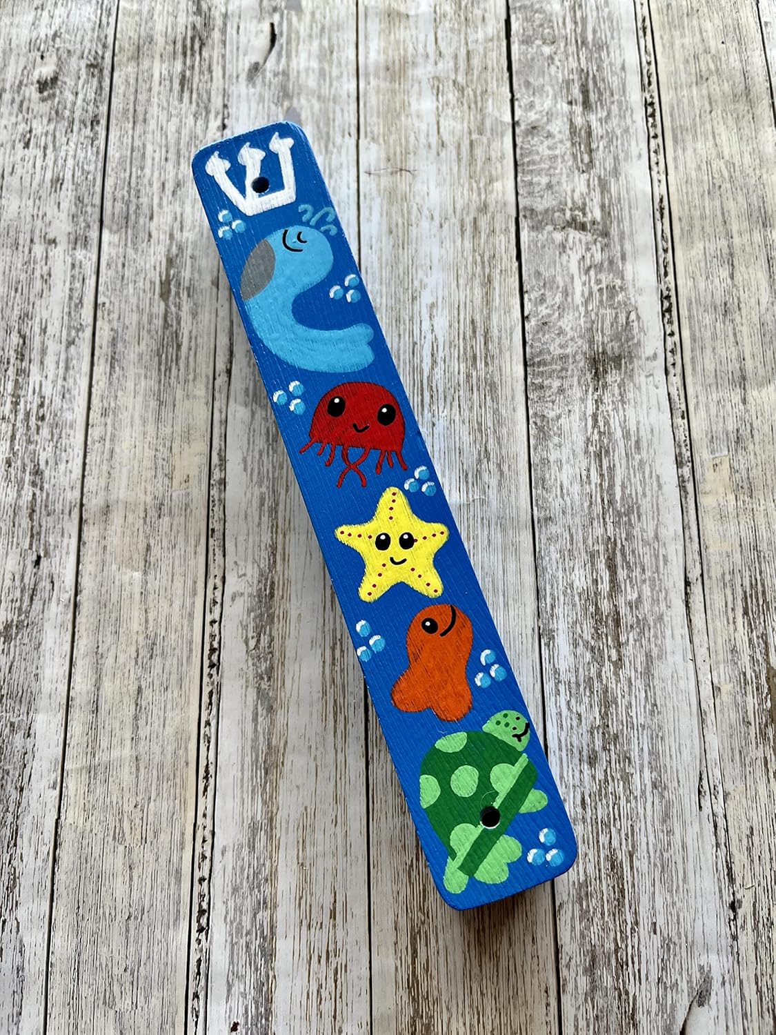 Sea Creatures Mezuzah Scroll Case