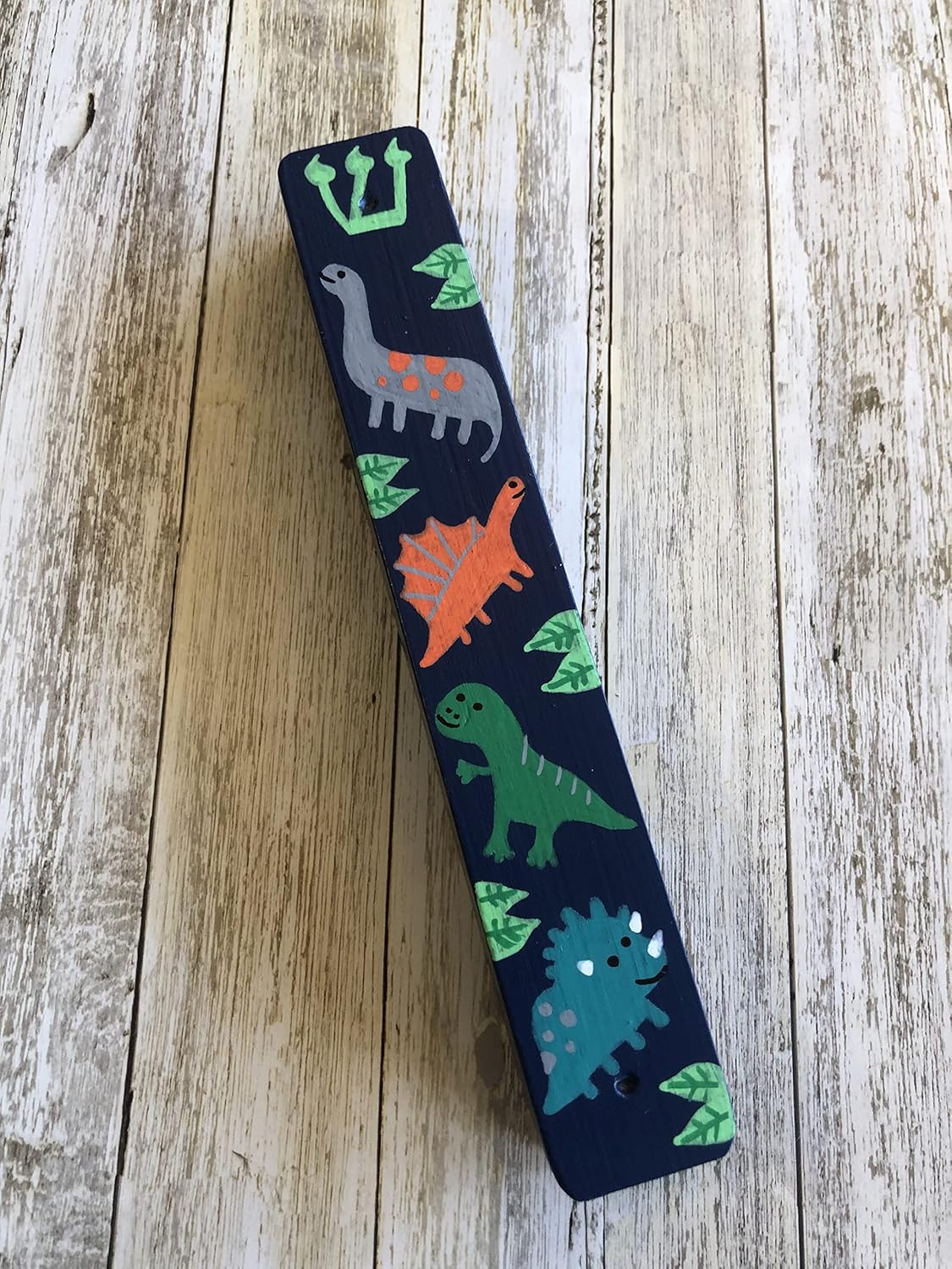 Dinosaur Mezuzah Kids Room Decor Jewish Baby Gift