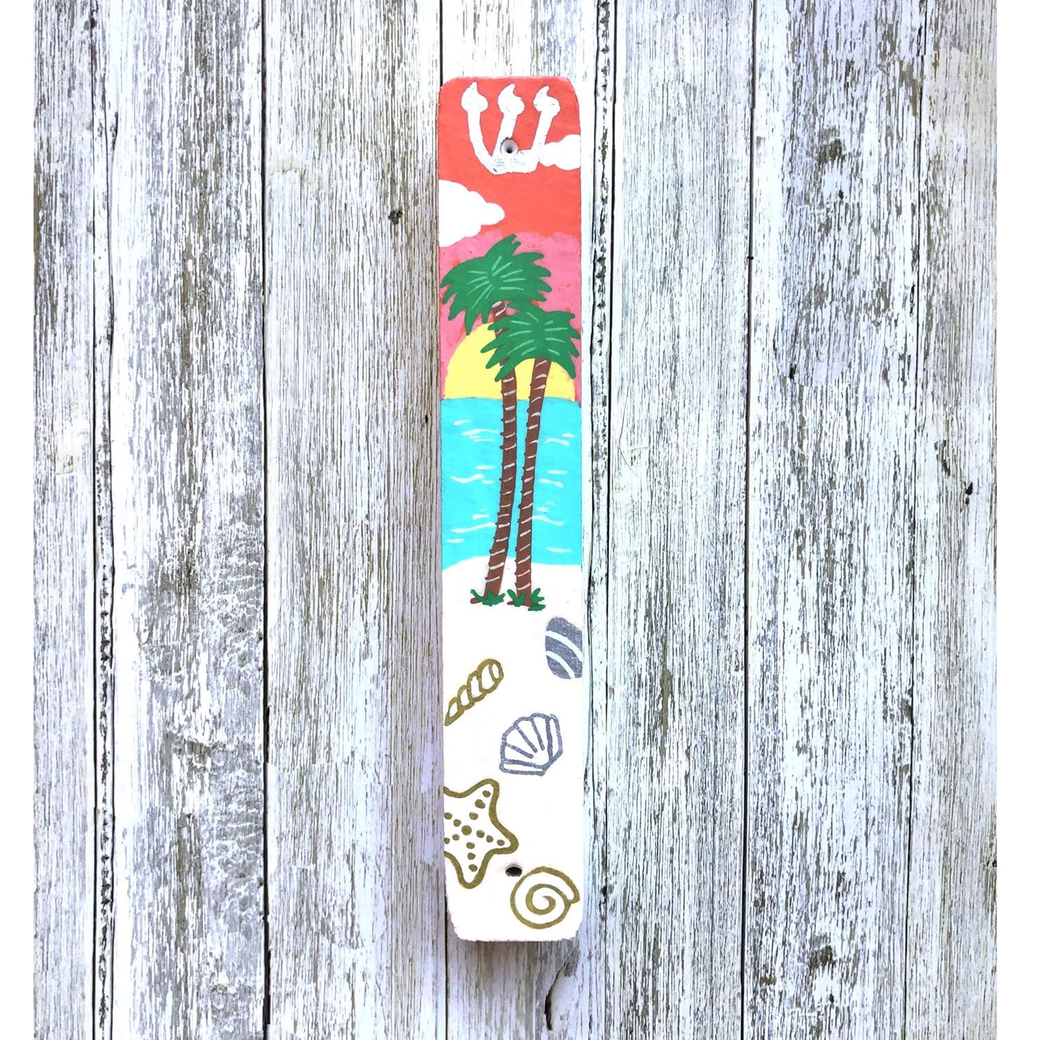 Tropical Mezuzah with Scroll Mount