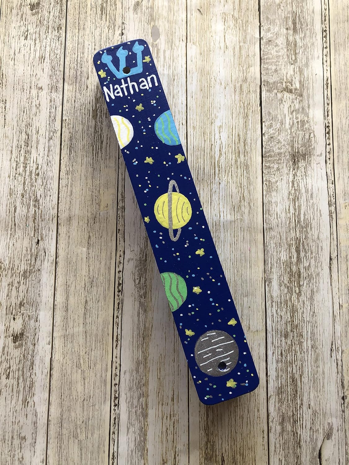 Lea Joelle Handmade Space Mezuzah for Boys Room