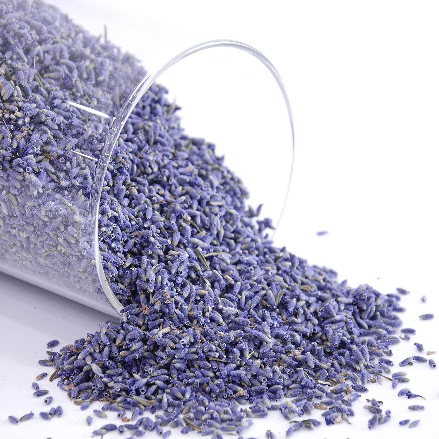 4 Cups Lavender Flower Buds in Small Glass Bottle
