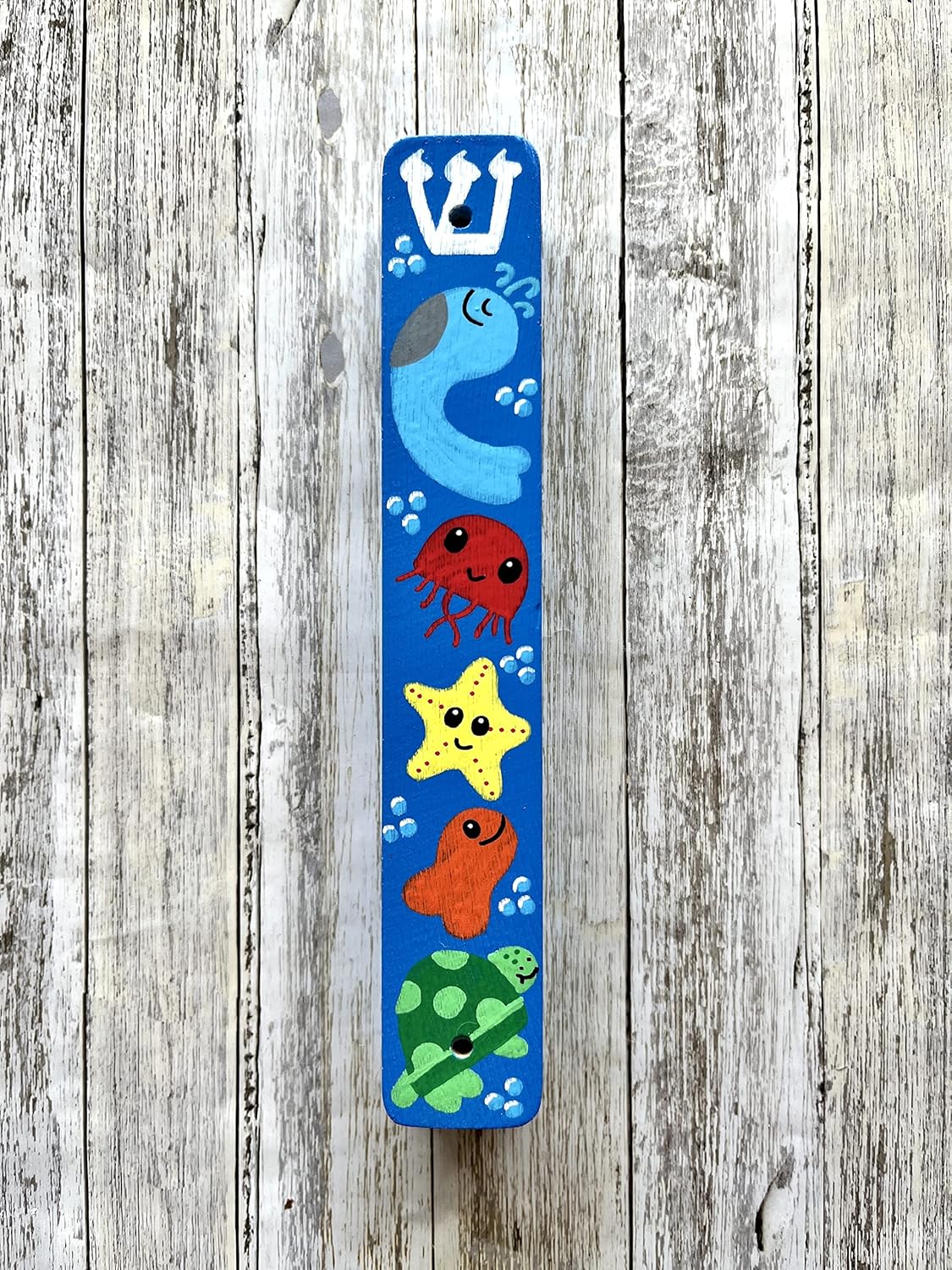 Sea Creatures Mezuzah Scroll Case