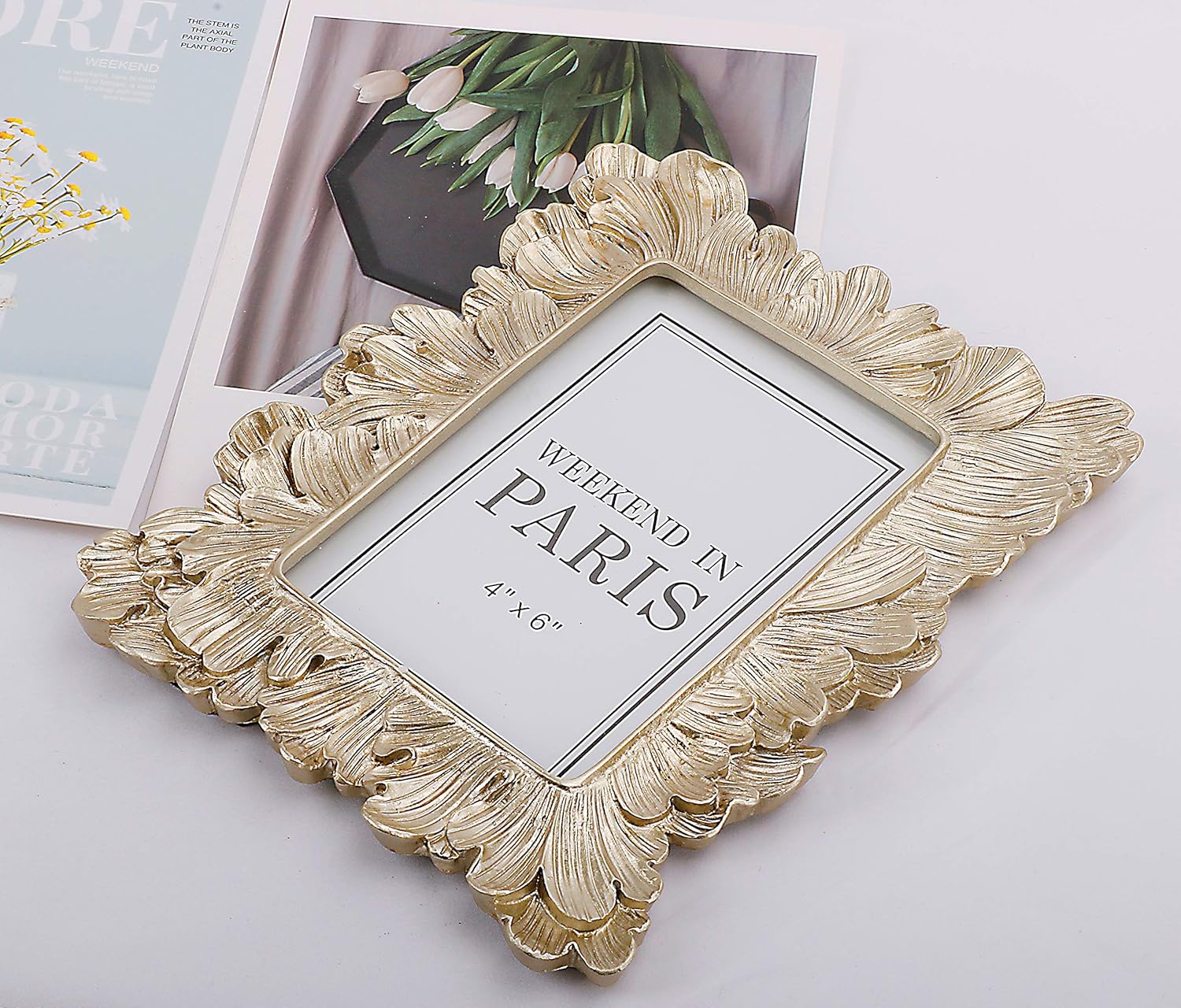 JAZPlayer 4x6 Vintage Gold Picture Frame
