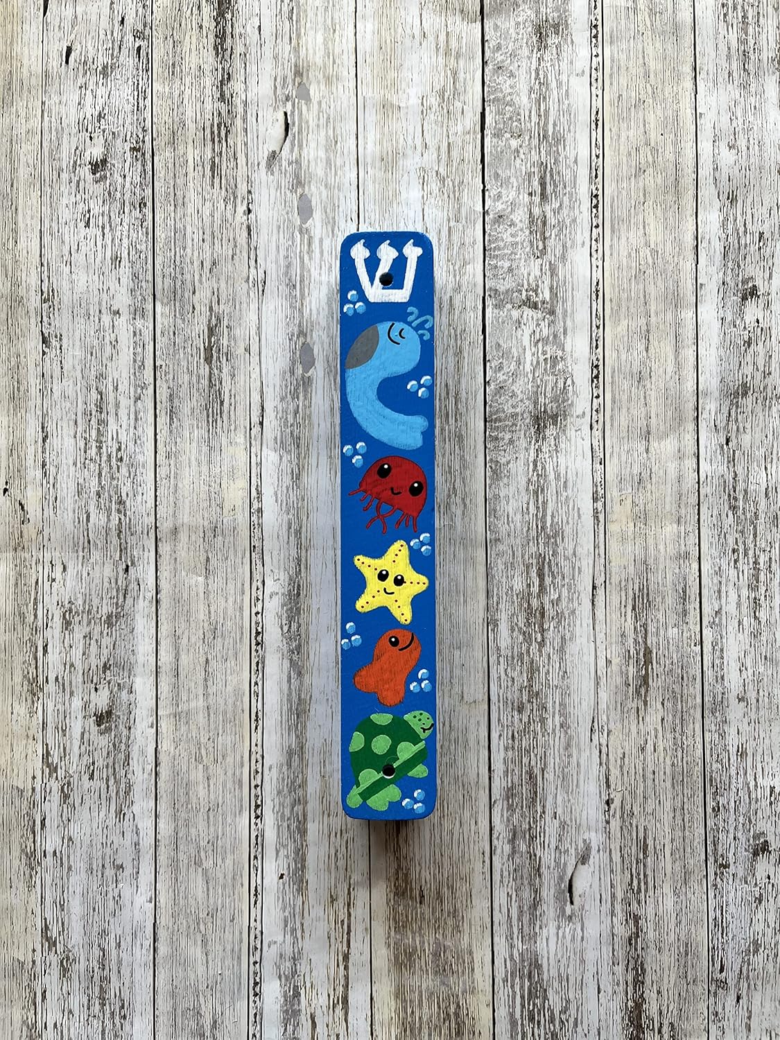 Sea Creatures Mezuzah Scroll Case