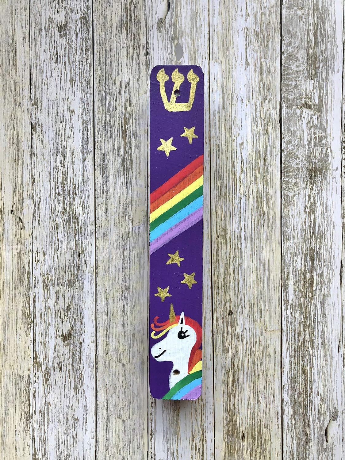 Lea Joelle Hamsa and Mezuzah Rainbow Unicorn Purple Gift