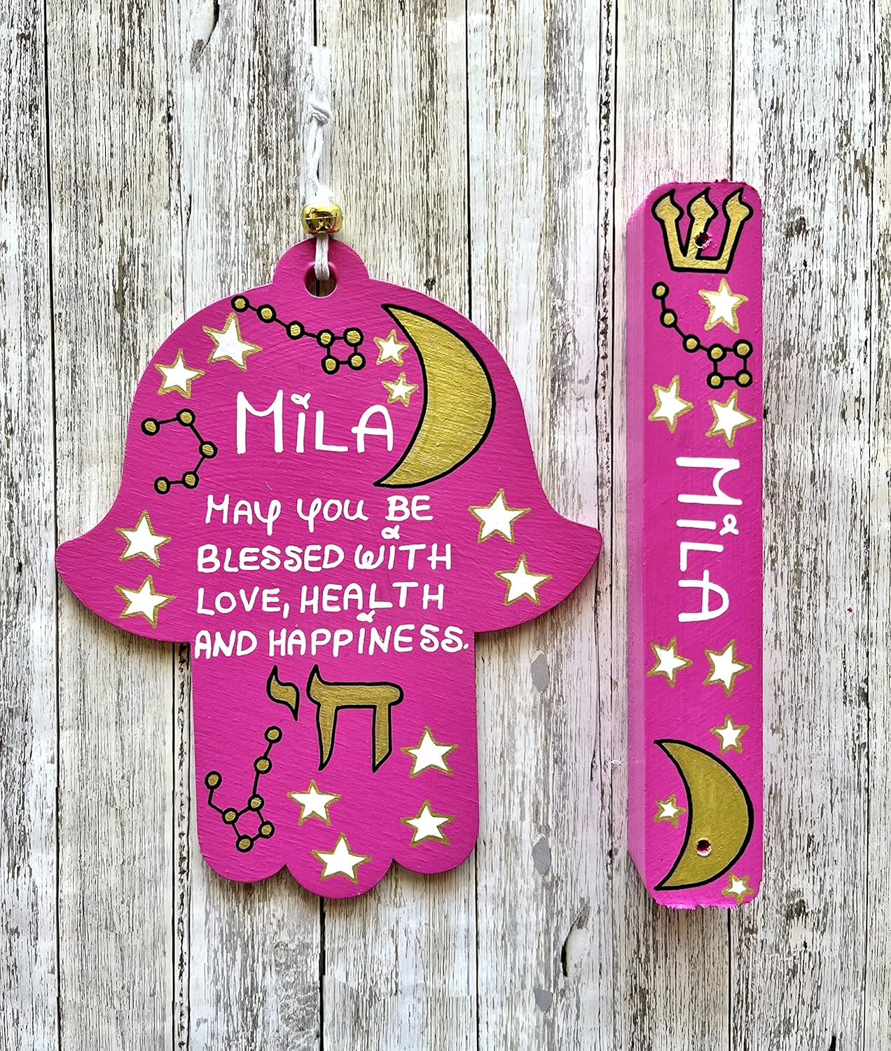 Lea Joelle Handmade Hamsa Mezuzah Gift